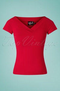 Bunny - 50s Alex Top in Red 2