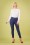 Lady Love LNDN - Susan Skinny Pants Années 50 en Bleu Myrtille