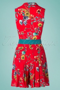 Miss Candyfloss - 50s Faline Rose Playsuit in Red 5