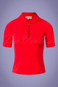 Tatyana - 50s Key Note Top in Red 2
