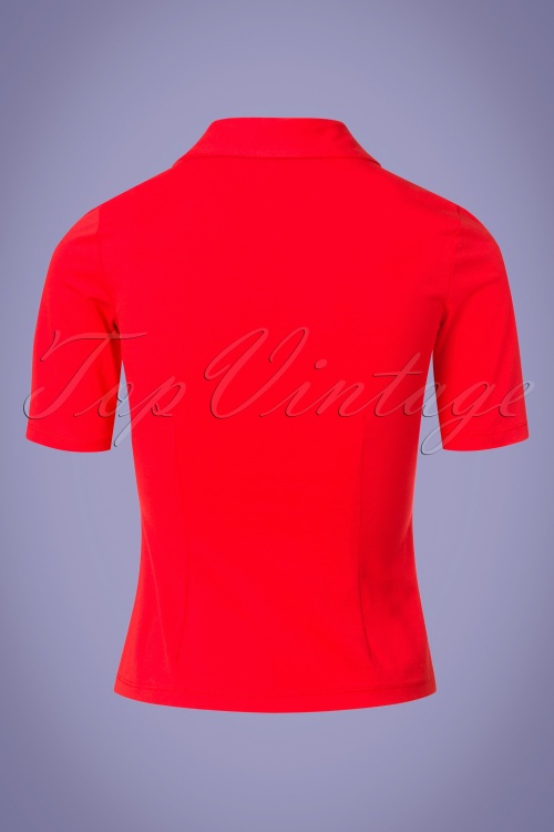 Tatyana - 50s Key Note Top in Red 3