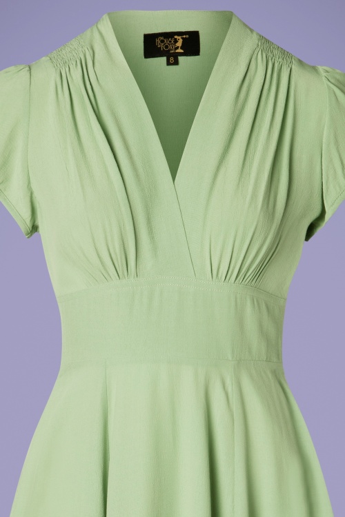 The House of Foxy - 30s Ava Tea Dress in Green 2