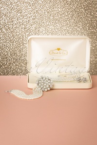 Lovely - Audrey Pearl-set in zilver en crème 2