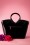 La Parisienne - 50s Red Rose Patent Handbag in Black 5