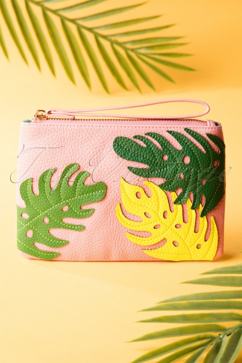 Louche - 50s Bree Banana Leaf Small Purse in Pink