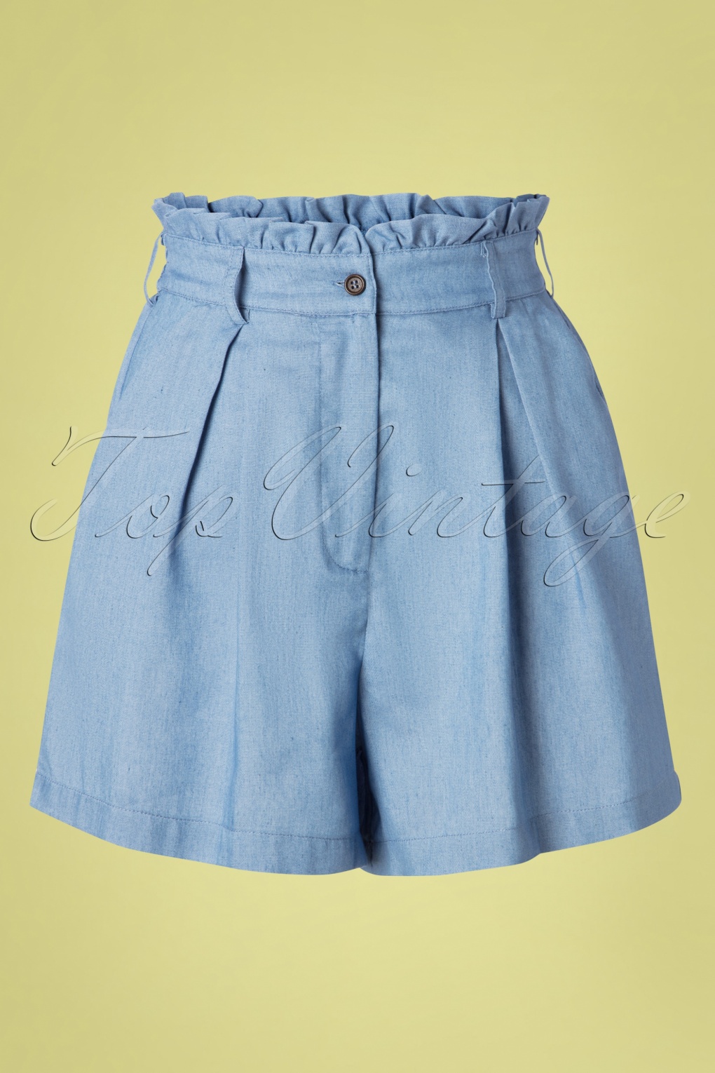 paper bag chambray shorts
