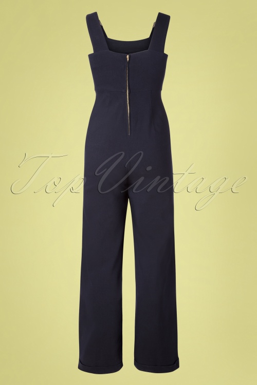 Tailor & Twirl by Tatyana - Lita Overalls Années 40 en Bleu Marine 2
