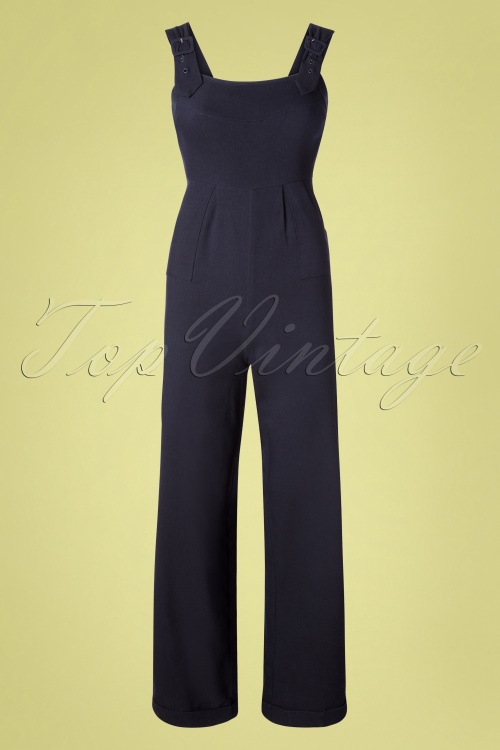 Tailor & Twirl by Tatyana - Lita Overalls Années 40 en Bleu Marine