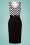 Rebel Love Clothing - 50s Café Pencil Dress in Black and White