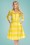 Collectif Clothing - 60s Margherita Sun Check Dress in Yellow 2