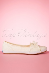 Keds - 50s Teacup Eyelet Ballerina Sneakers in Off White 3