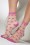 Pretty Sheer Heart Ankle Socks Années 50 en Rose