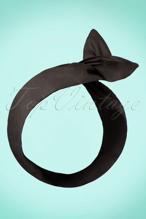 Be Bop a Hairbands - I Want Polkadots In My Hair Scarf Années 50 en Noir