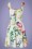 Vintage Chic for Topvintage - Fridah Swing-Kleid mit Blumenmuster in Weiß 4