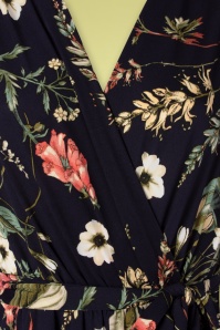 Vintage Chic for Topvintage - 50s Quinty Floral Jumpsuit in Dark Navy 5