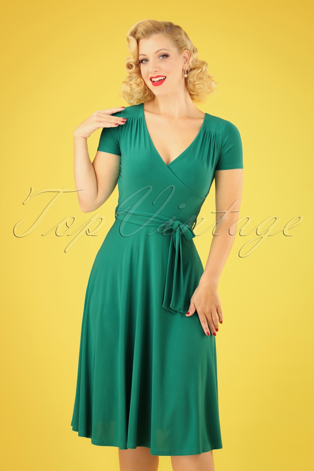 Vintage Chic for Topvintage 50s Faith Swing Dress in Sea Green 