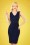 Topvintage Boutique Collection - 50s Luna Pin Dot Pencil Dress in Navy