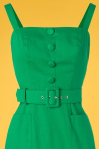 Collectif Clothing - Olympia Pencil Dress Années 50 en Vert 3