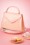 60s Lillian Lacquer Flap Bag in Blush Pink and Silver