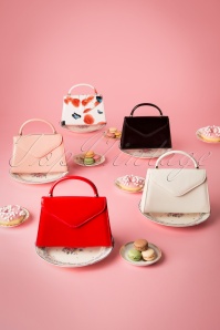 La Parisienne - Lillian Lack Flap Bag in Blush Pink und Silber 5