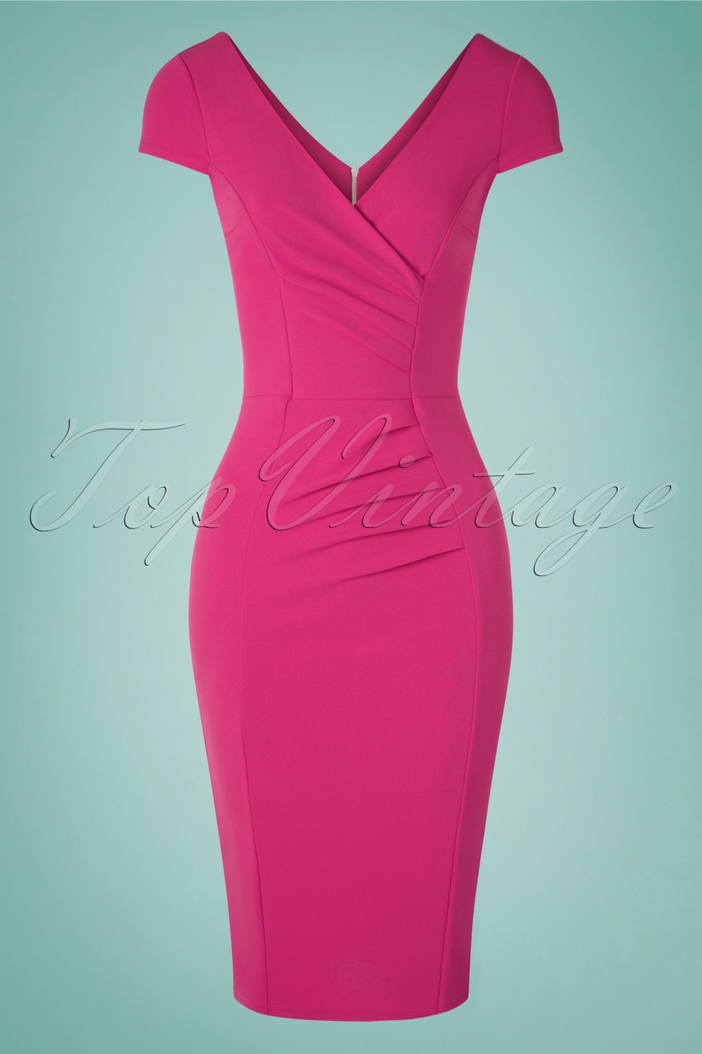 hot pink pencil dress