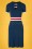 Fever - 60s Claudia Bows Dress in Navy and Red