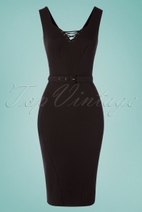 Miss Candyfloss - 50s Aurora Pencil Dress in Black