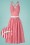 Miss Candyfloss - Lilo Rose Swing-Kleid mit überkreuztem Rücken in Rot und Weiß