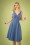 Miss Candyfloss - Bambina Regina Bow Swing Dress Années 50 en Bleu Lavande