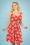 Topvintage Boutique Collection - The Frances Floral Dress Années 50 en Rouge