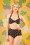 Esther Williams - Klassische Bikinihose mit Blumenmuster in Schwarz