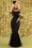 50s Lucrezia Occasion Fishtail Maxi Dress in Black