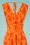 Vintage Chic for Topvintage - Jane bloemen midi-jurk in oranje 3
