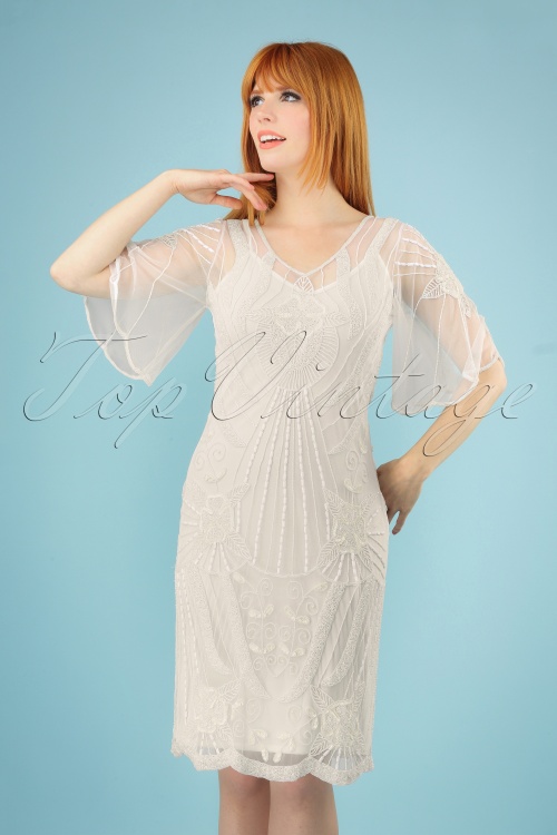 Plus size outlet white flapper dress