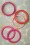 Splendette - TopVintage Exclusive ~Candy Narrow Carved Bangles Set Années 50 en Rose 5