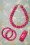 Splendette - Exclusief TopVintage ~ Candy brede gesneden armband in roze 4