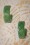 Splendette - TopVintage Exclusive ~ 50s Sage Carved Hoop Earrings in Green
