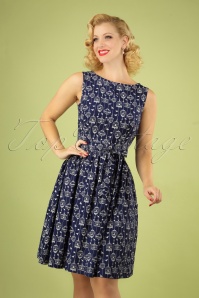Vixen - 50s Claudine Swing Dress in Cream