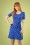 Wow To Go! - 60s Britt Papercut A-Line Dress in Cobalt