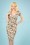 Vintage Chic for Topvintage - 50s Kristy Vintage Bouquet Pencil Dress in White