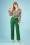 Vintage Chic for Topvintage - Daborah Bow swing-jurk in smaragdgroen