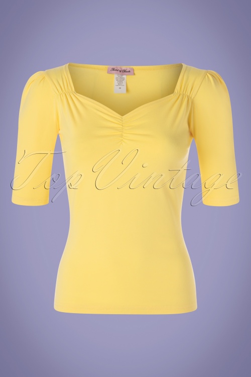 Heart of Haute - 50s Mira Top in Yellow