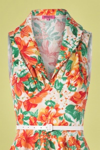 Rebel Love Clothing - 50s Hello Darling Dress in Tropical Orange 3
