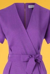 Closet London - 60s Phoebe Cropped Jumpsuit in Lilac 2