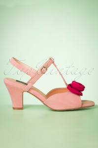 Lola Ramona ♥ Topvintage - 50s Ava Bloom Baby Bloom Sandals in Dusty Pink 3