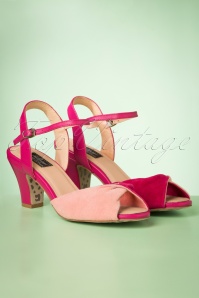 Lola Ramona ♥ Topvintage - Ava It's A Two Tone Thing Sandals Années 50 en Rose 3