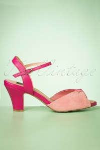 Lola Ramona ♥ Topvintage - Ava It's A Two Tone Thing Sandals Années 50 en Rose 5