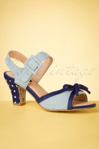 Lola Ramona ♥ Topvintage - 50s Ava Say Wow To the Bow Sandals in Sky Blue