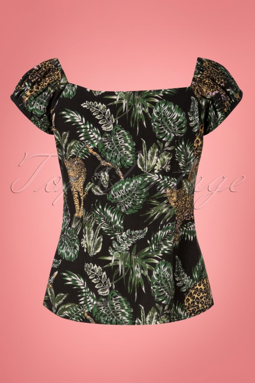 Collectif Clothing - Dolores Jungle Top in Schwarz 2