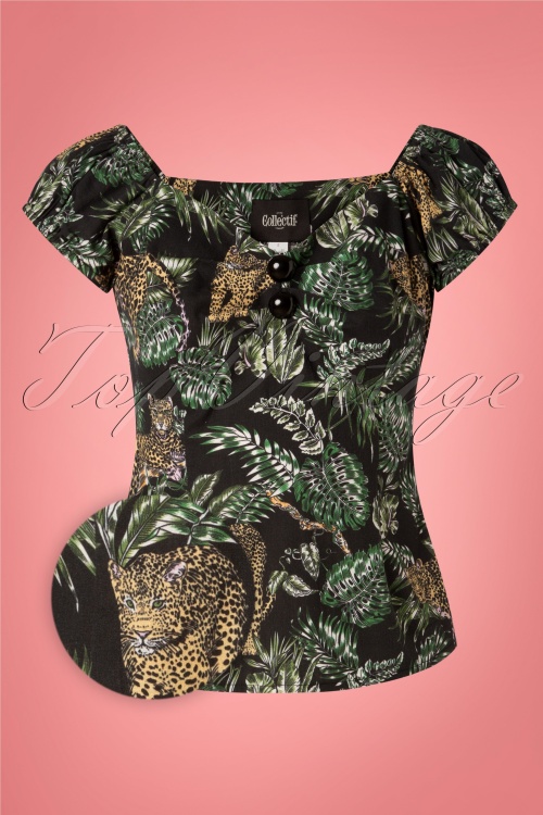 Collectif Clothing - Dolores Jungletopje in zwart